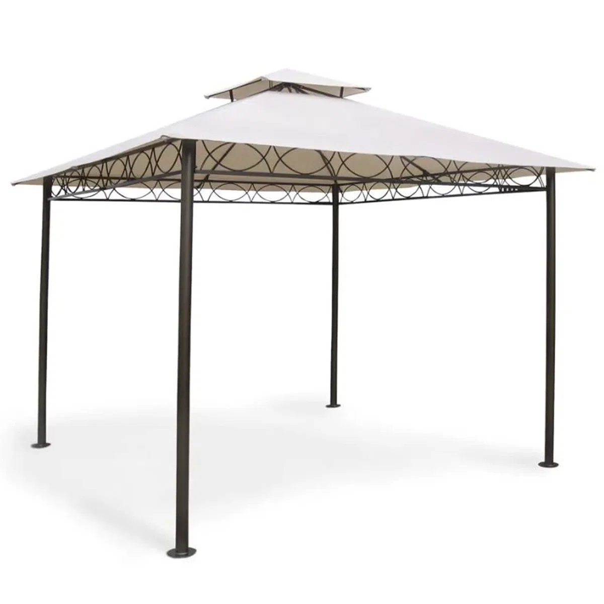 Decor Space Telo di ricambio universale per gazebo con Air vent copertura in tessuto poliestere 180 gr (3 x 3 mt, Ecrù)