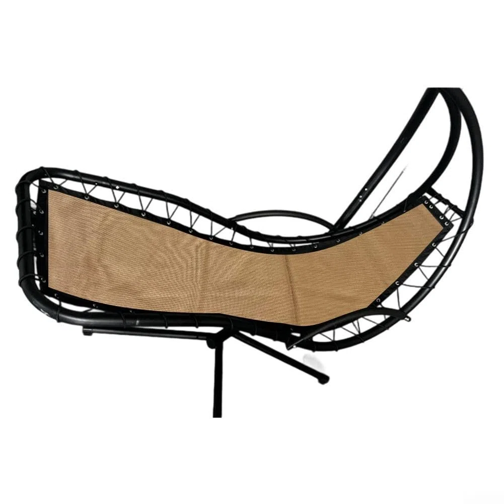 Minhe Tessuto di ricambio per sedia a dondolo da giardino, 64 x 197 x 23 cm, tessuto di ricambio per riparazione di sedie sospese, con borsa laterale (1 pezzo senza tasche)