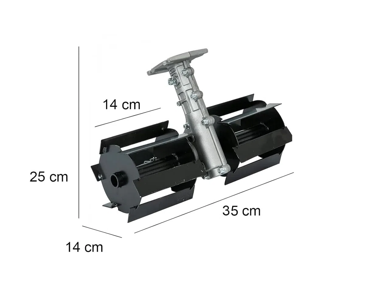 Accessorio Motozappa/Motocoltivatore Fresa/Zappa/Zappetta/Coltivatore Rotante a Rullo per Decespugliatore 9 denti universale