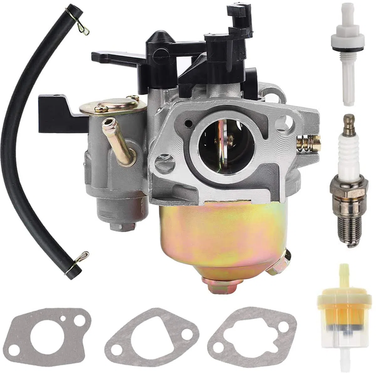 ZAMDOE Carburatore per Honda GX160 5.5HP GX200 GX168 6.5 HP GX140 Motore 196cc WP20 EG1400 Porto Merci per Predator 212cc Go Kart OHV per Baja Mb165 Mb200, Sostituisce 16100-ZH8-W61
