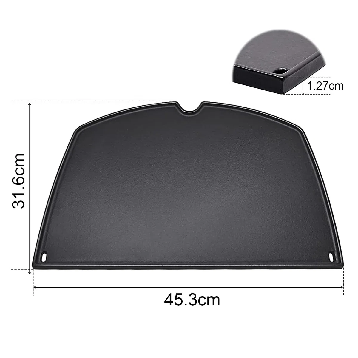 6560 - Padella in ghisa per barbecue Weber Q300 Q3000 Q3200 Q3400 Series, 45,2 x 31,5 cm, accessori per piastra 57060001 586002 426001 56010049, griglia a gas Weber 6506 Pezzo