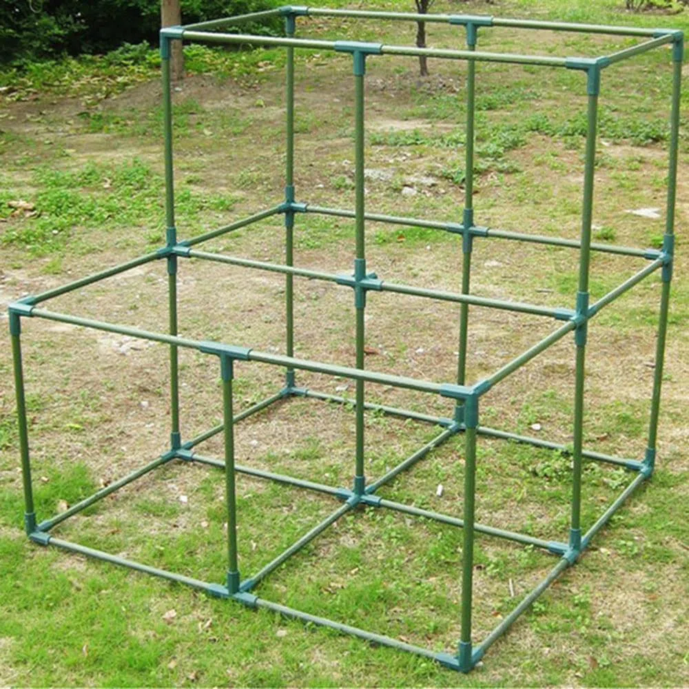 TopHomer 10 Pezzi Connettori per Telaio Serra, 16mm Piatti a 4 Vie Connettori Angolari per Gabbie del Telaio da Giardino per Traliccio d'Uva Protezione Solare Capannone Giardinaggio