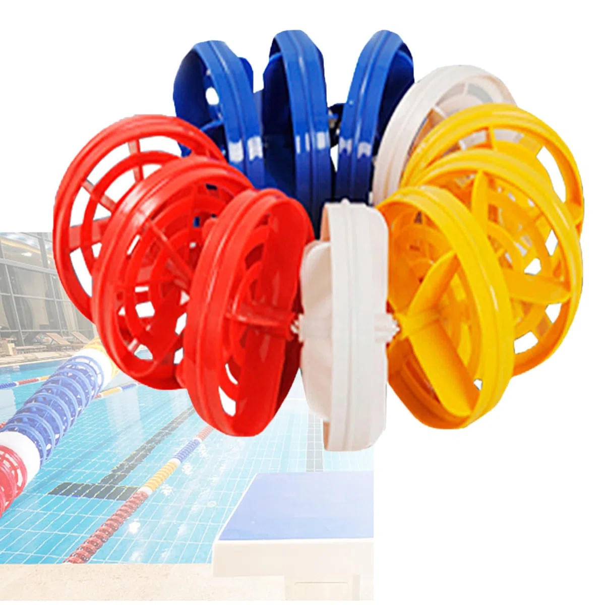 Generico Linea divisoria Galleggiante per corsie di Sicurezza per Piscine, Regolabile da 1 a 18 Metri, in Nylon Resistente, Ideale per Piscine Interne/Esterne, separazione in profondità, Maggiore SIC