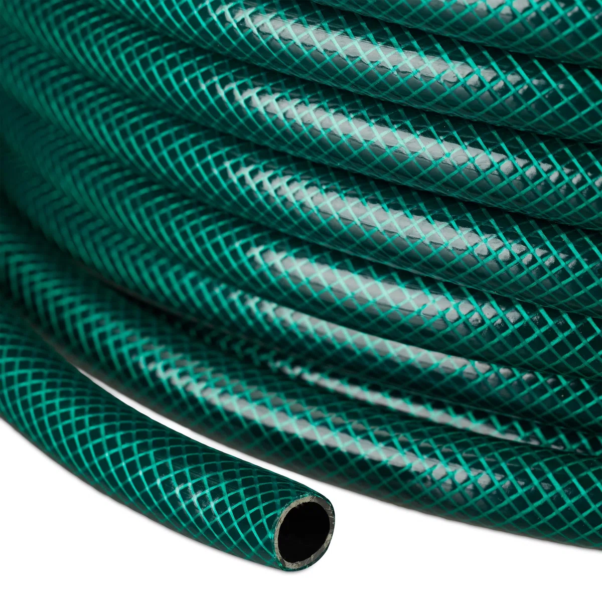 Relaxdays Tubo Flessibile da Giardino 70 m, Pompa Irrigazione Aiuole e Prati, Attacco 1/2", in Plastica, Verde Scuro