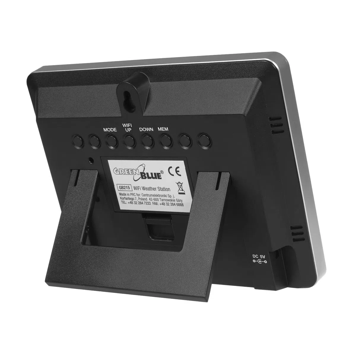 GreenBlue GB215 - Stazione meteo WiFi con app Tuya, sensore esterno wireless, display a colori, barometro, igrometro, previsioni meteo, calendario e fase lunare, IPX4, adattatore e batterie AA incluse