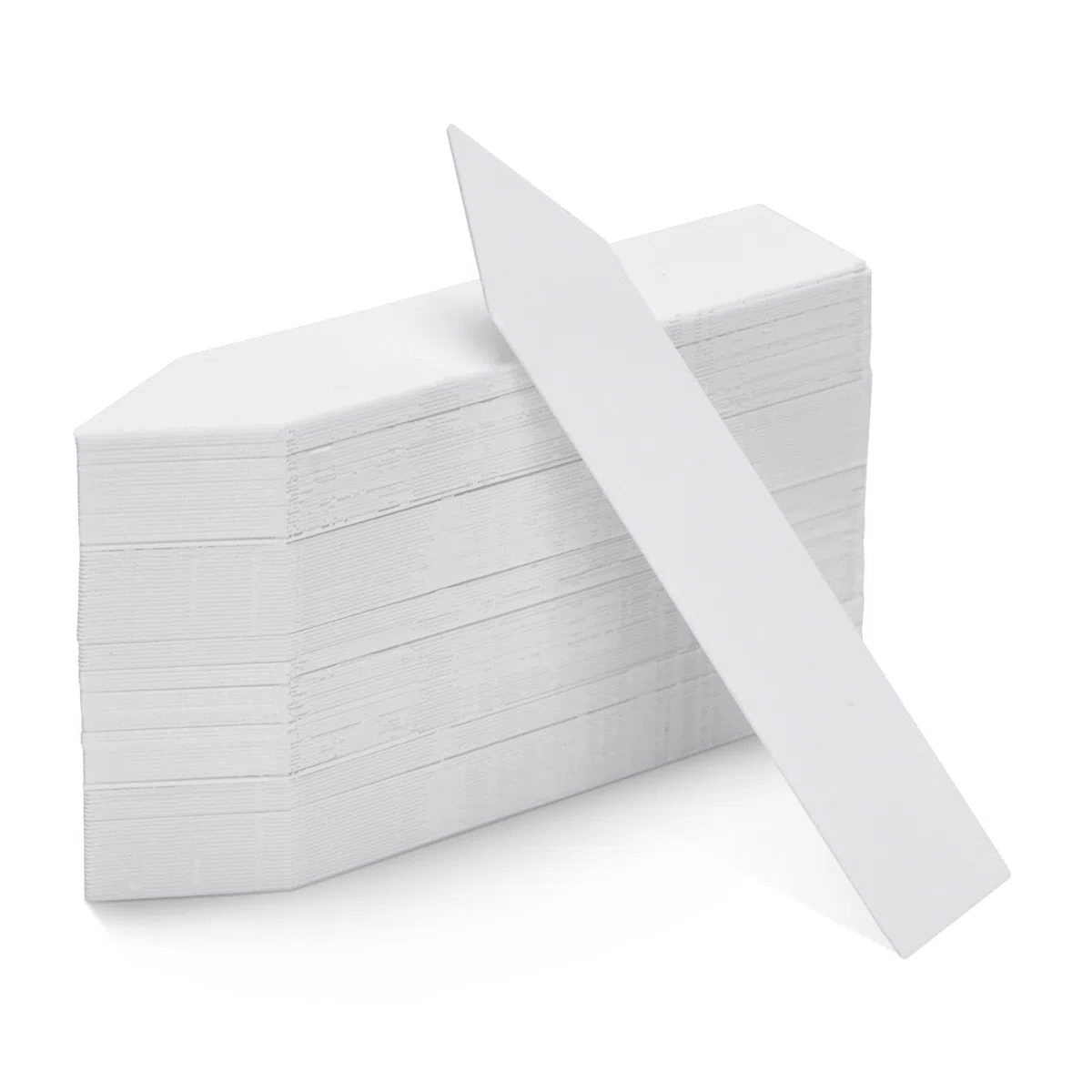 KINGLAKE 300 pezzi 10x 2CM etichette targhette per piante etichetta di plastica giardino esterna ，bianco
