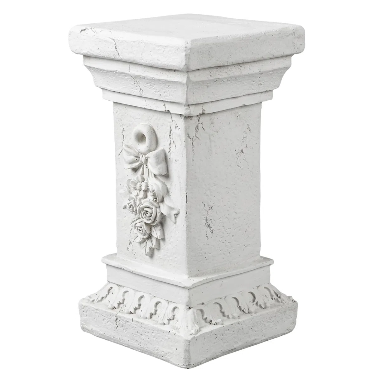 Piedistallo da Giardino per Statue, Supporto per Piante in Resina Resistente Alto 30 cm, Piedistallo da Esterno Resistente alle Intemperie per Sculture, Vasi da Fiori