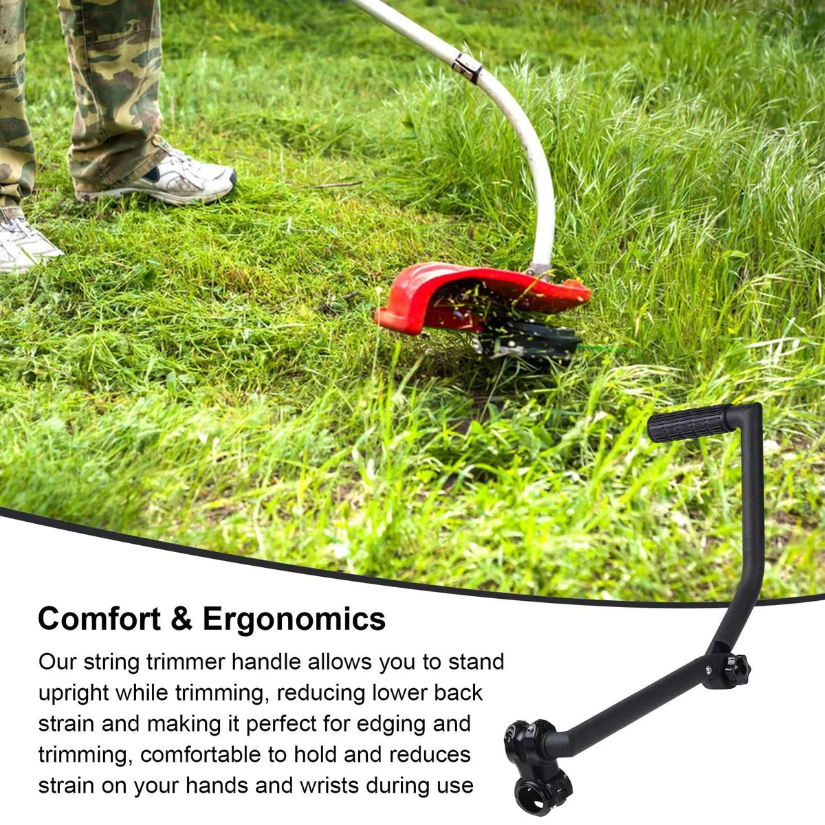 Extension Grip Trimmer, manico per tosaerba – cura del prato e paesaggio – manico per erbacce – manico per tagliaerba – manico per tagliaerba – manico per tagliaerba – manico ergonomico