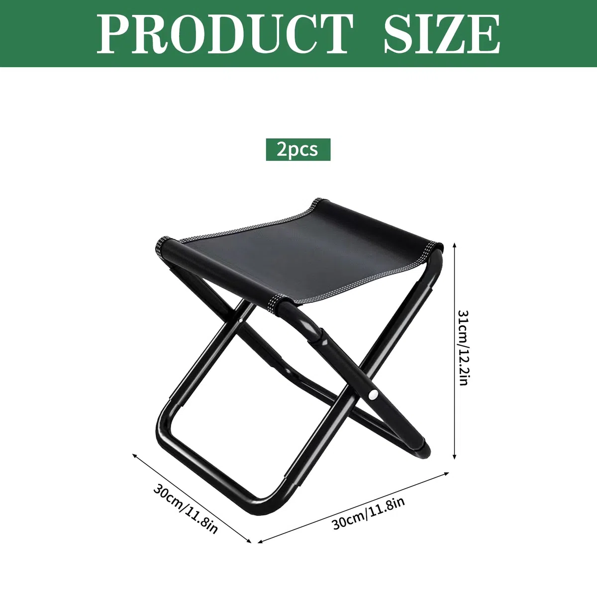 Sedile Piccolo Pieghevole,2 Pezzi Sgabello Pieghevole Portatile 30cm,Mini Sedia Pieghevoles per Esterni,Sgabello da Campeggio,per Escursioni,Pesca