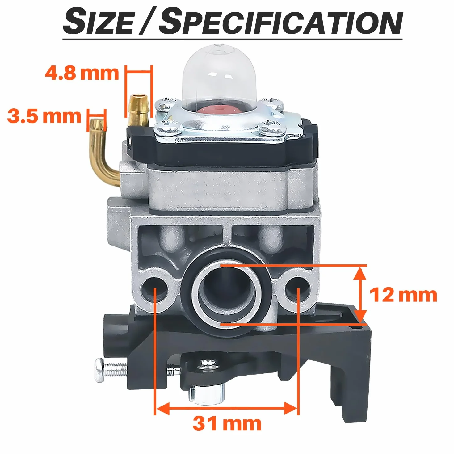 Kit Carburatore per Honda GX25 GX35 UMS425E UMK425E UMK435E HHB25 FG110, JRISBO Ricambi Motore a 4-Tempi Carburatore del Decespugliatore e Soffiatore con Candela Filtro Benzina