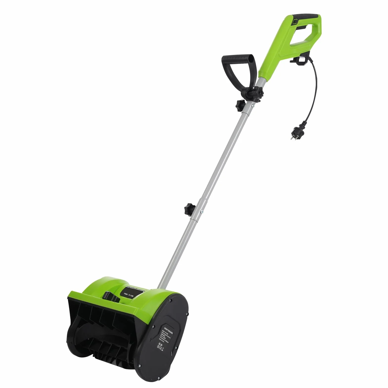 Spazzaneve elettrico da 3500 giri/min, larghezza di lavoro 30 cm, distanza di lancio 8 m, altezza 15 cm, spazzaneve cablata leggera e ad alte prestazioni per marciapiedi, cortile e vialetto