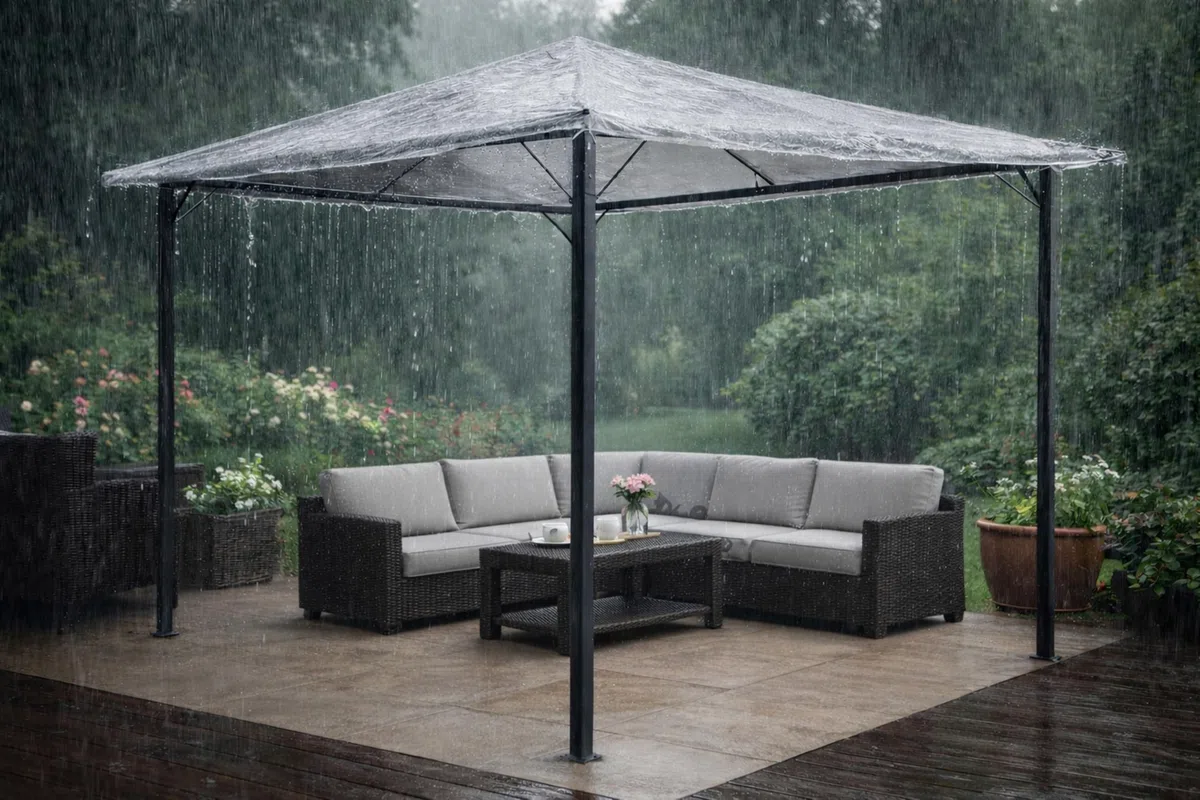 QUICK STAR Gazebo di protezione 3 x 3 m Nizza impermeabile trasparente