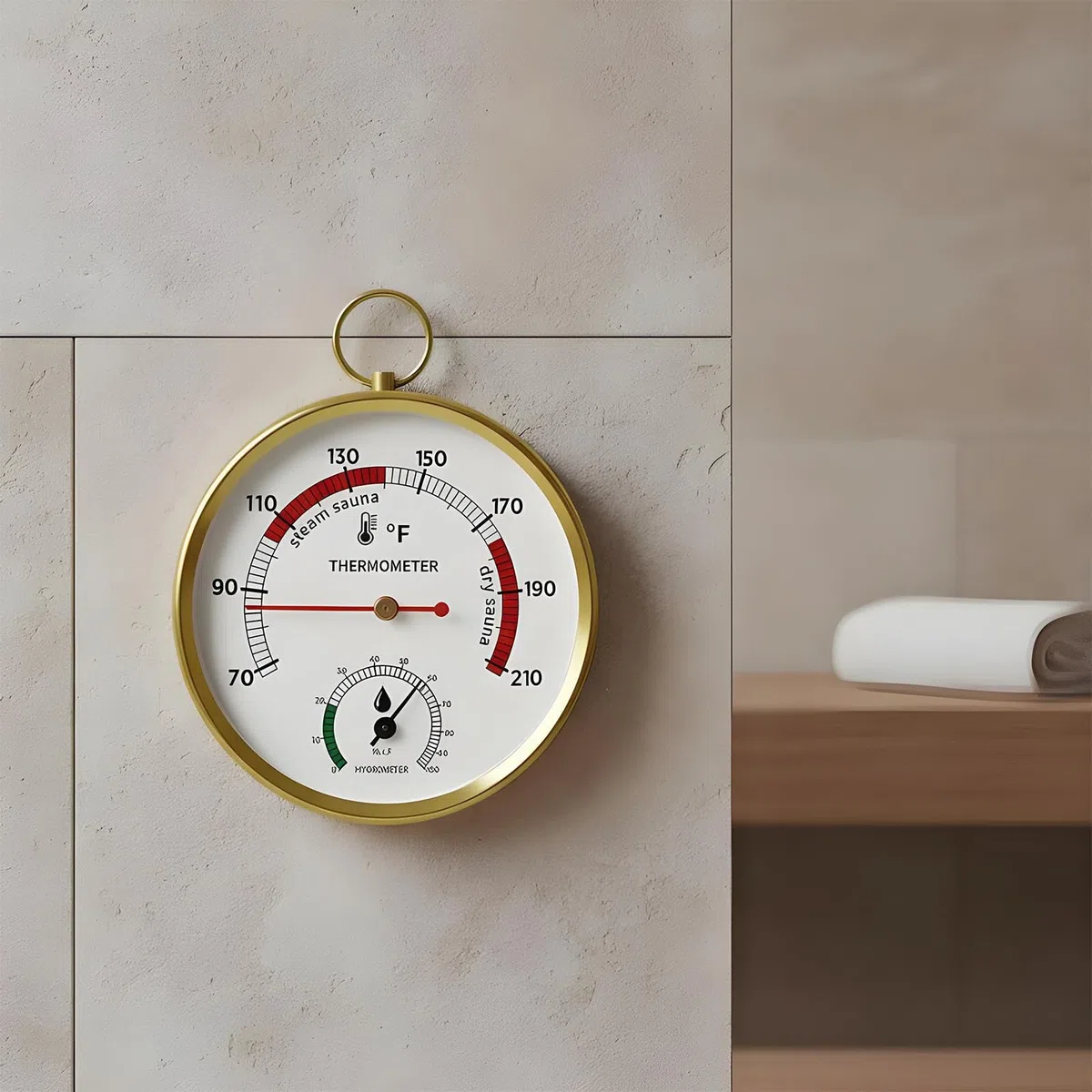 Termometro per Sauna e Bagno Turco Monitor Preciso Resistente Al Calore E | Igrometro per Spa Domestica Interna Per Appassionati, Famiglie e