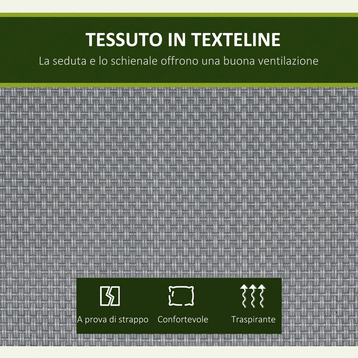 Outsunny Dondolo da Giardino 3 Posti con Tettuccio Parasole Regolabile, Dondolo da Esterno con Seduta Traspirante a Rete e Piedini Antiscivolo in Poliestere e Metallo, 200x133x176 cm, Grigio Scuro