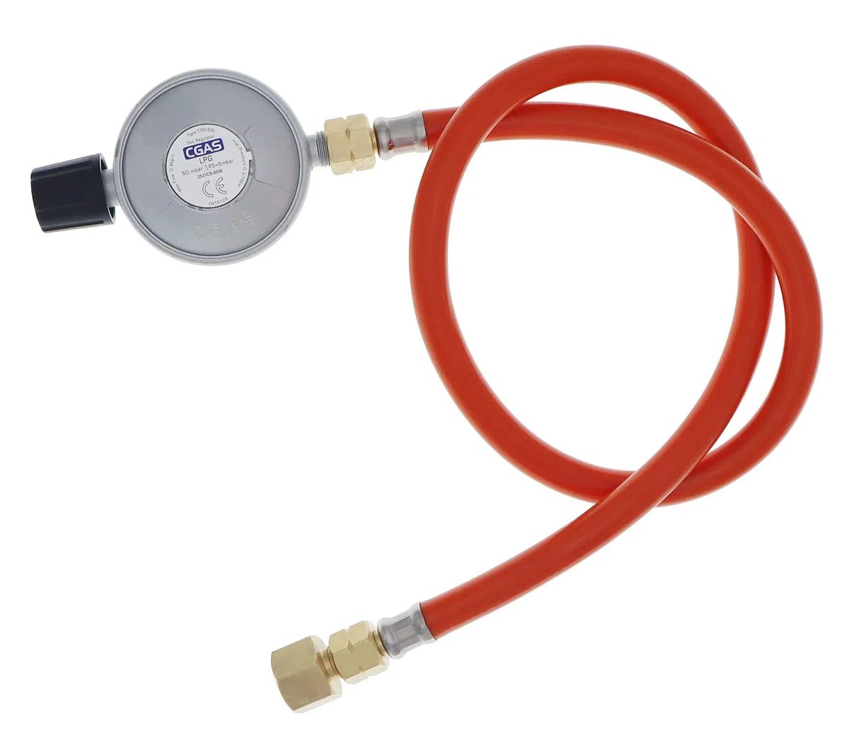 METER STAR Bottiglia di gas propano da 1LB e piccolo contenitore di butano - Set di regolatori regolabili con tubo da 80 cm, filettatura sinistra G1/4 pollici e filettatura universale girevole Flare
