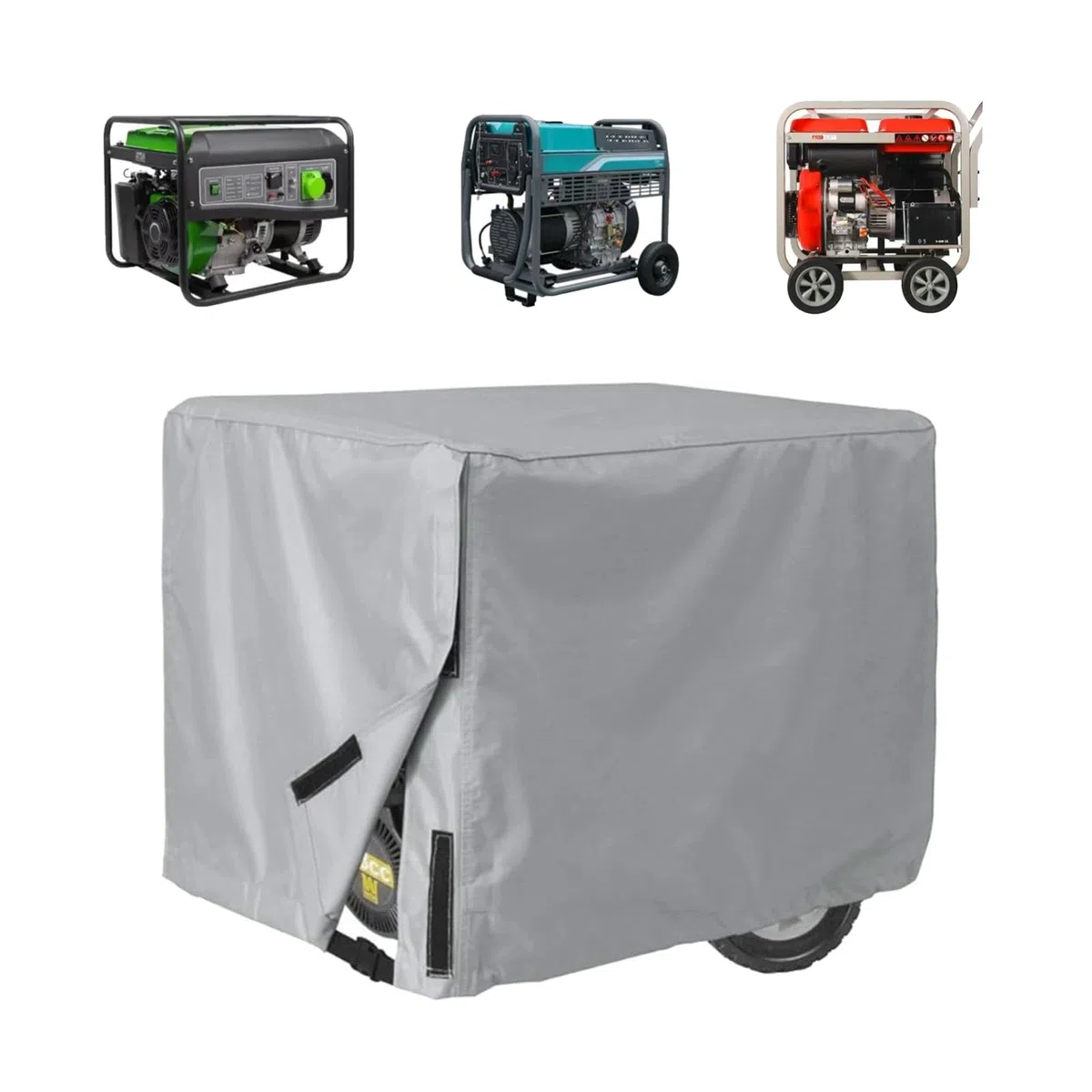 Copertura del generatore elettrico (Protezione della copertura generatore del patio esterno del giardino) adatta per la maggior parte dei generatori 3000-5000 Watt(Grigio)