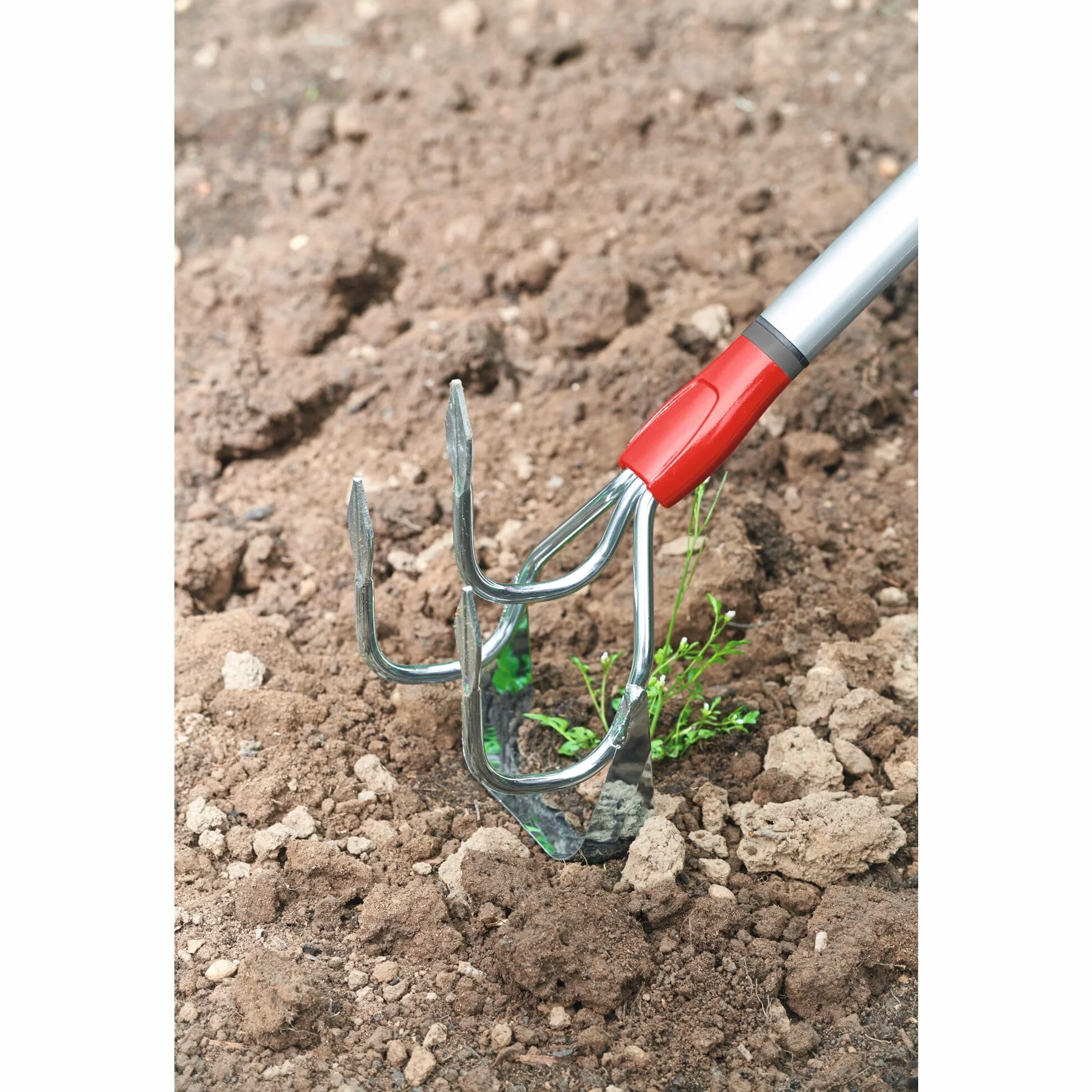 Wolf-Garten 7SingleAAA004650 IE-M Coltivatore Sarchiatore, Rosso/Argento, Single5x26.Singlex39.5 cm