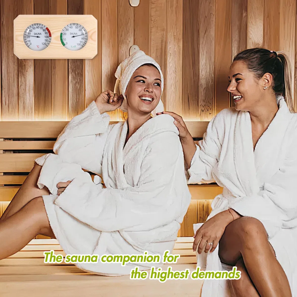 Termometro Per Sauna 2 In 1, Termoigrometro Per Sauna In Legno Alta Precisione Misuratore Di Umidità In Legno Accessorio Per Bagno Turco Sauna