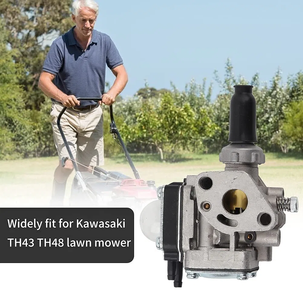 Carburatore Kit, Ricambio per motori tosaerba TH43 TH48, Materiali metallici resistenti usura corrosione, Migliora prestazioni durata apparecchiatura giardino esterno