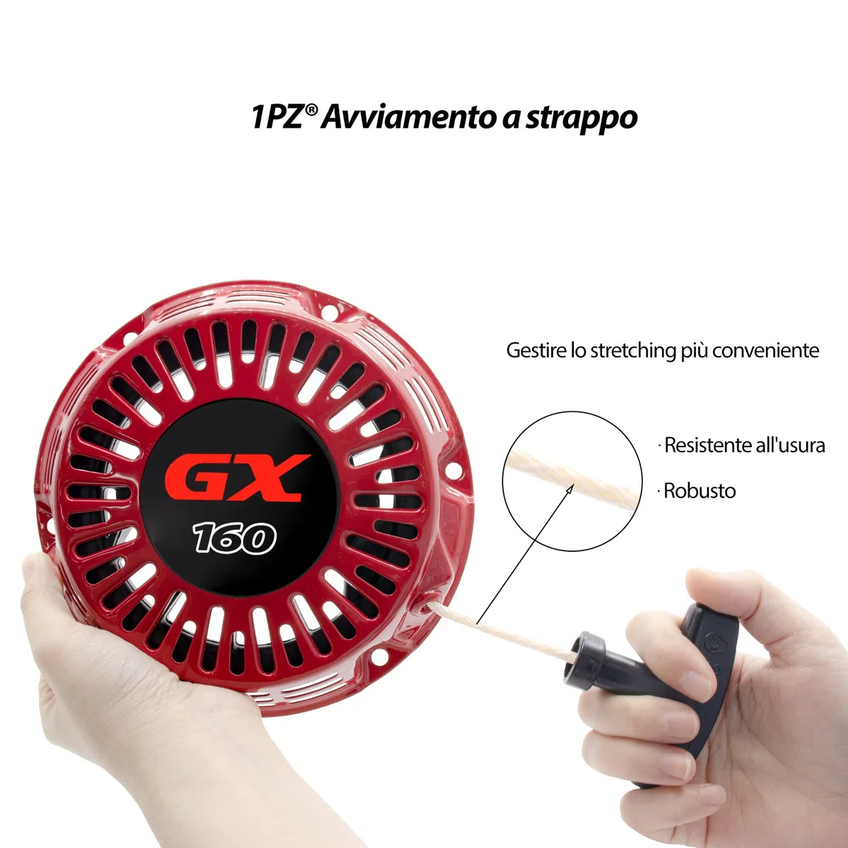 1PZ WL1-G02 Avviamento a Strappo Sostitutivo per Honda GX120 GX140 GX160 4hp 5.5hp 6.5hp Generatore Motore Parte del Tosaerba