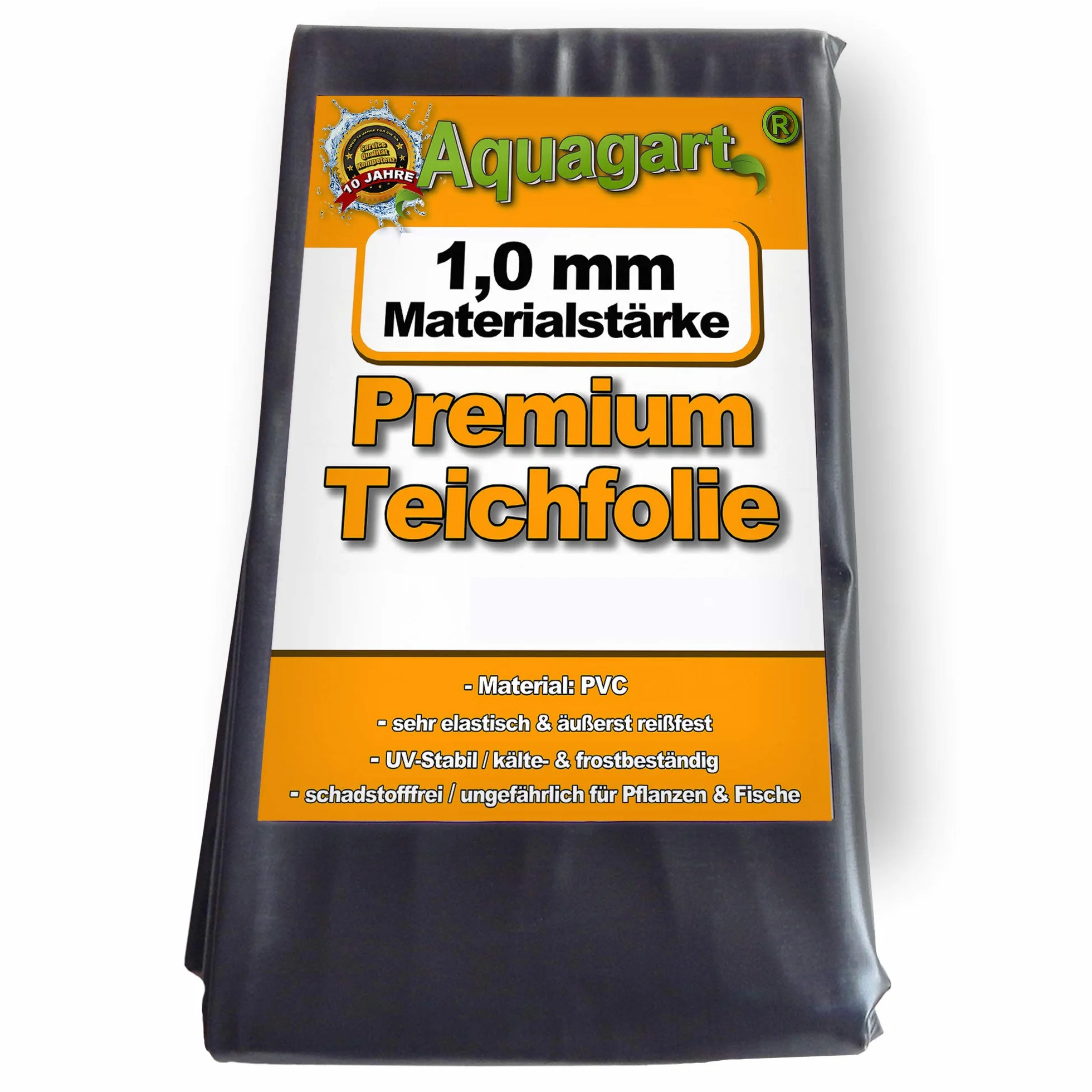 Telo per laghetto in PVC 3m x 2m 1,0mm, pellicola nera per il laghetto da giardino