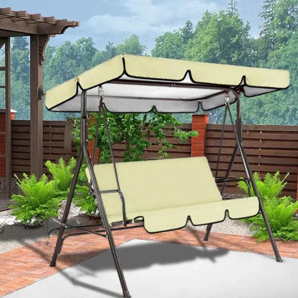 Set di Ricambio per Dondolo da Giardino Tessuto Oxford 210D 3 Posti Impermeabili, Resistenti al Aole per Protezione dei Mobili da Esterno (grigio, 164 x 114 x 15 cm)