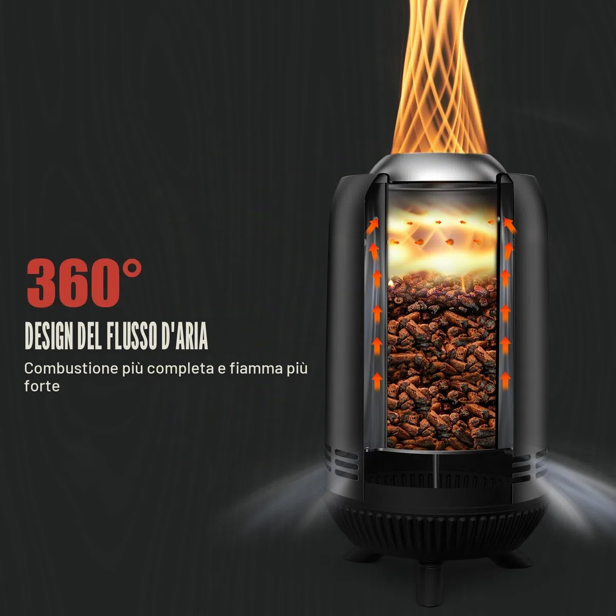 Onlyfire Braciere Senza Fumo da Tavolo, Focolare da Tavolo con Borsa di Trasporto, Camino a Legna e a Pellet per il Campeggio All'aperto Tailgating Patio Backyard, Nero