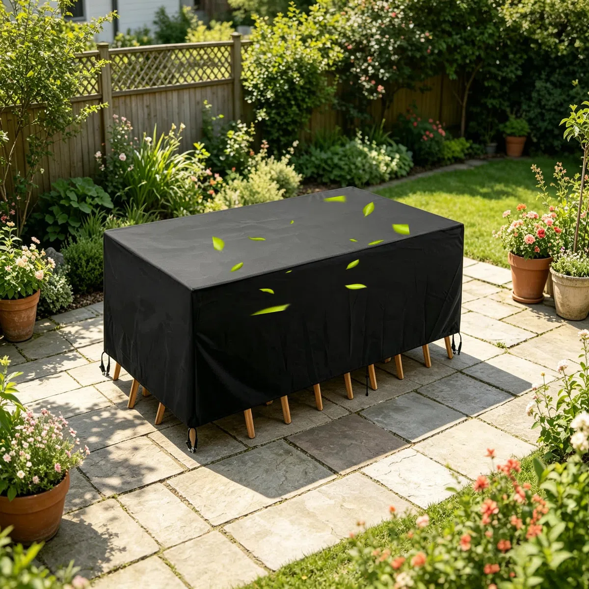 Copertura Tavolo Esterno Impermeabile - 240x90x70cm/LxWxH - Rettangolare Resistente allo Strappo Tessuto Oxford 420D Antivento Anti-UV Copertura Tavolo Esterno, Telo Copri Mobile