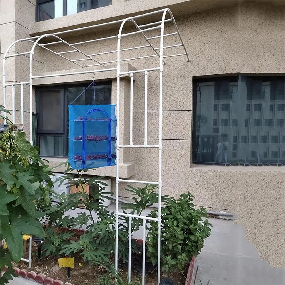 Traliccio da giardino, 60-220 cm, supporto per piante in metallo resistente alle intemperie, in acciaio rivestito in PE, ideale per piante rampicanti, colore bianco ed elegante per il tuo giardino
