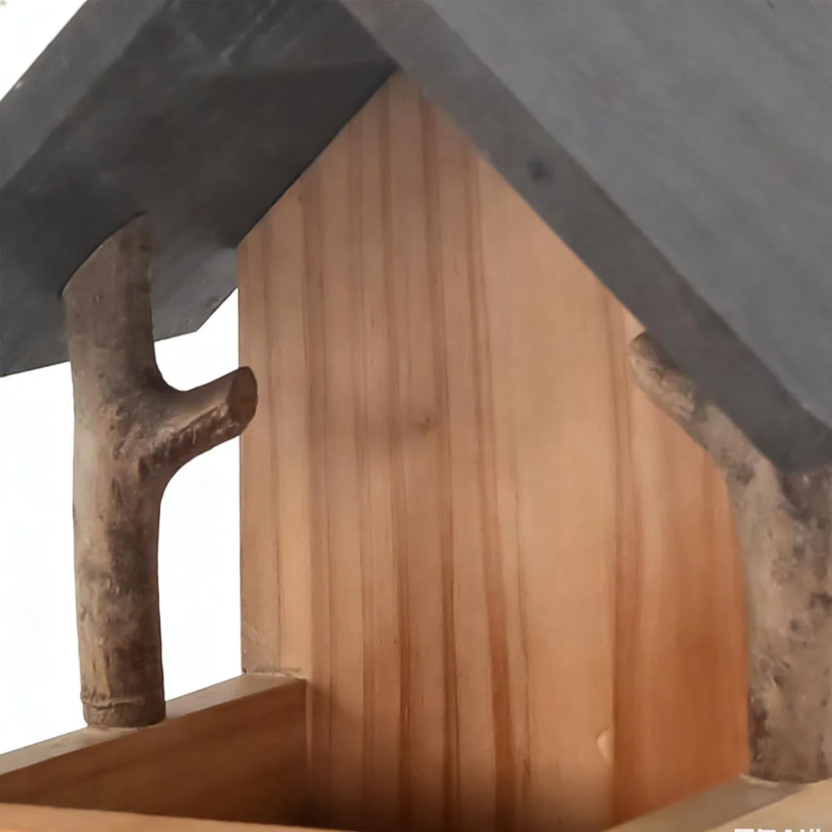 Mangiatoia per uccelli in legno, resistente alle intemperie, montaggio a parete, per piccoli uccelli, ideale per giardini all'aperto e visualizzazione interna, perfetta per l'alimentazione dei