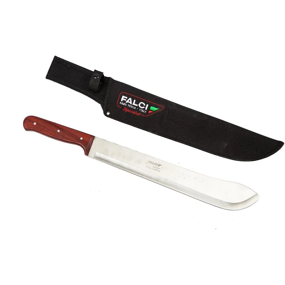 MACHETE MACETE ACCIAIO MANICO LEGNO ASCIA 36cm FALCI