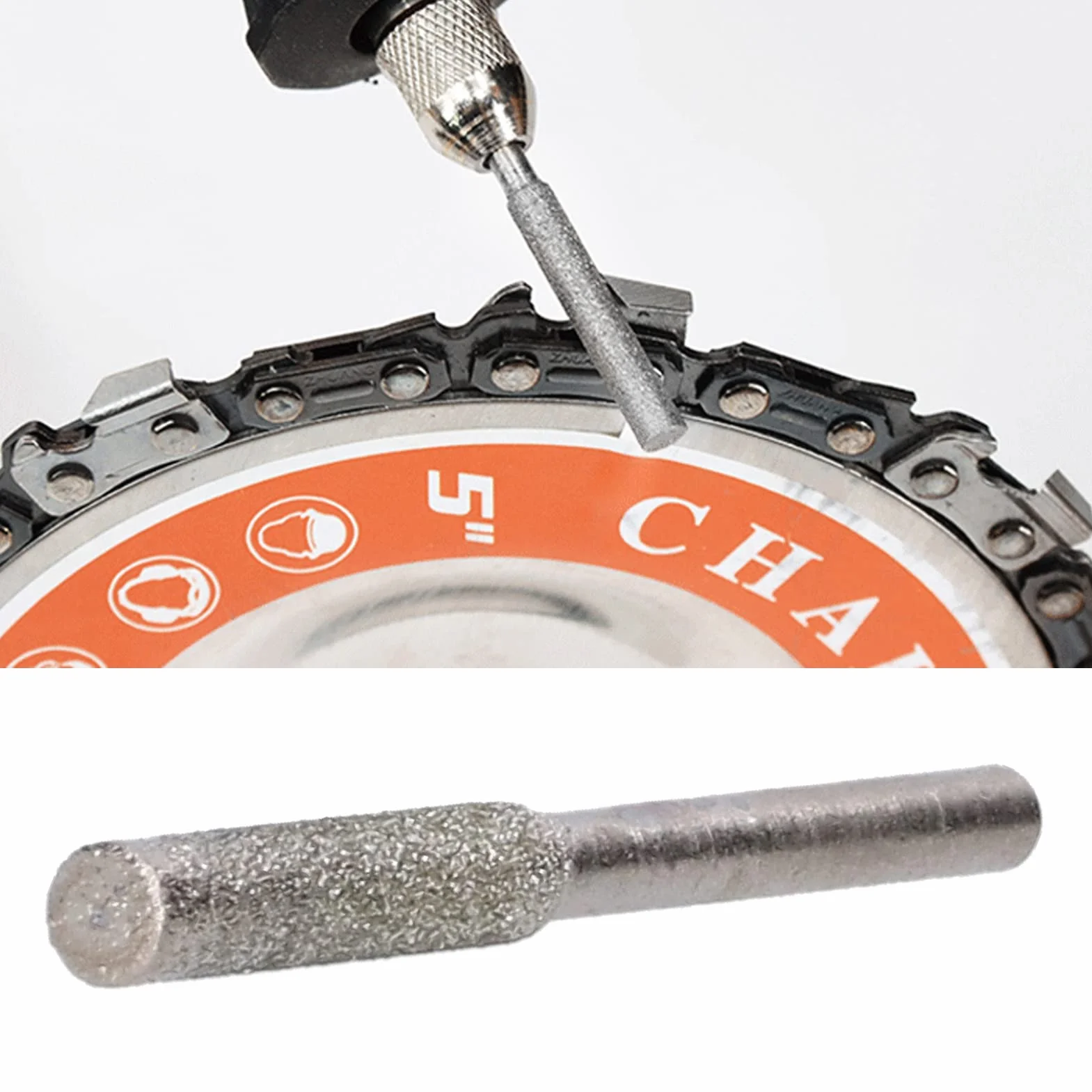20 pezzi Affila Catena Motosega, Affilatrice per Motoseghe Diamantate Affilatrice Lima per Motoseghe Diamantate Punte per Molatura in Pietra Affilatrici Motoseghe (4 mm)