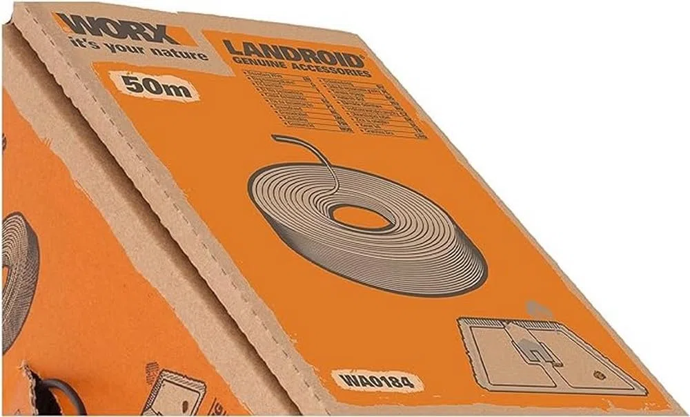WORX WA0184 Filo perimetrale, lunghezza 50 mt. per Robot rasaerba Landroid,colore nero