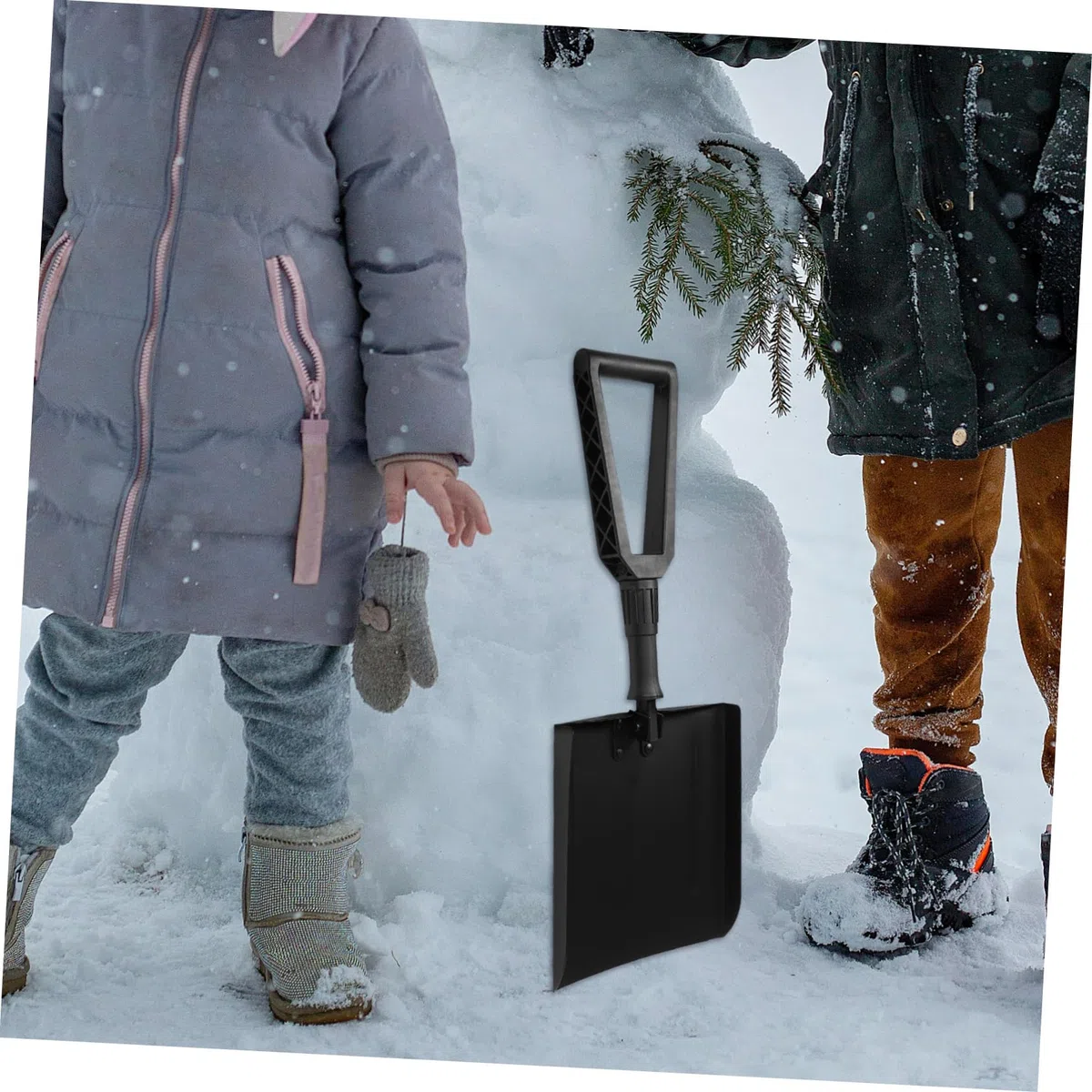 Mobestech Pala Neve Ferro Strumento Portatile Per Rimozione Neve Per Emergenze e Campeggio Include Sacchetto Per Conservazione e Protezione