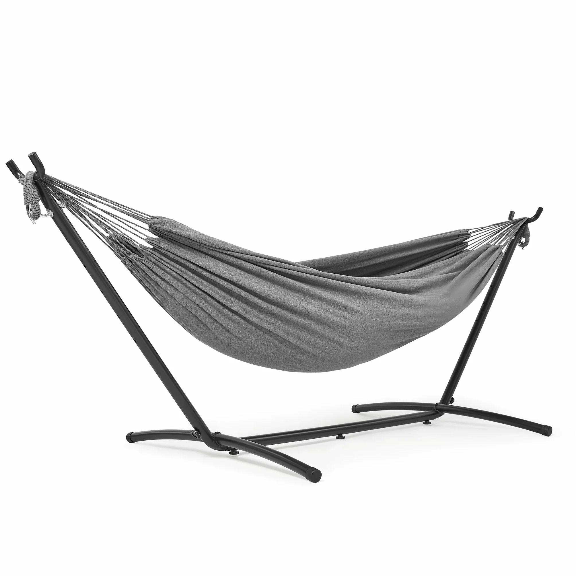 Mondeer Amaca da Campeggio con Supporto Amaca da Giardino per Esterni in Tessuto Singolo con Telaio in Metallo con Borsa Portatile e Accessori, Capacità di Carico 200 Kg, per Viaggi, Patio