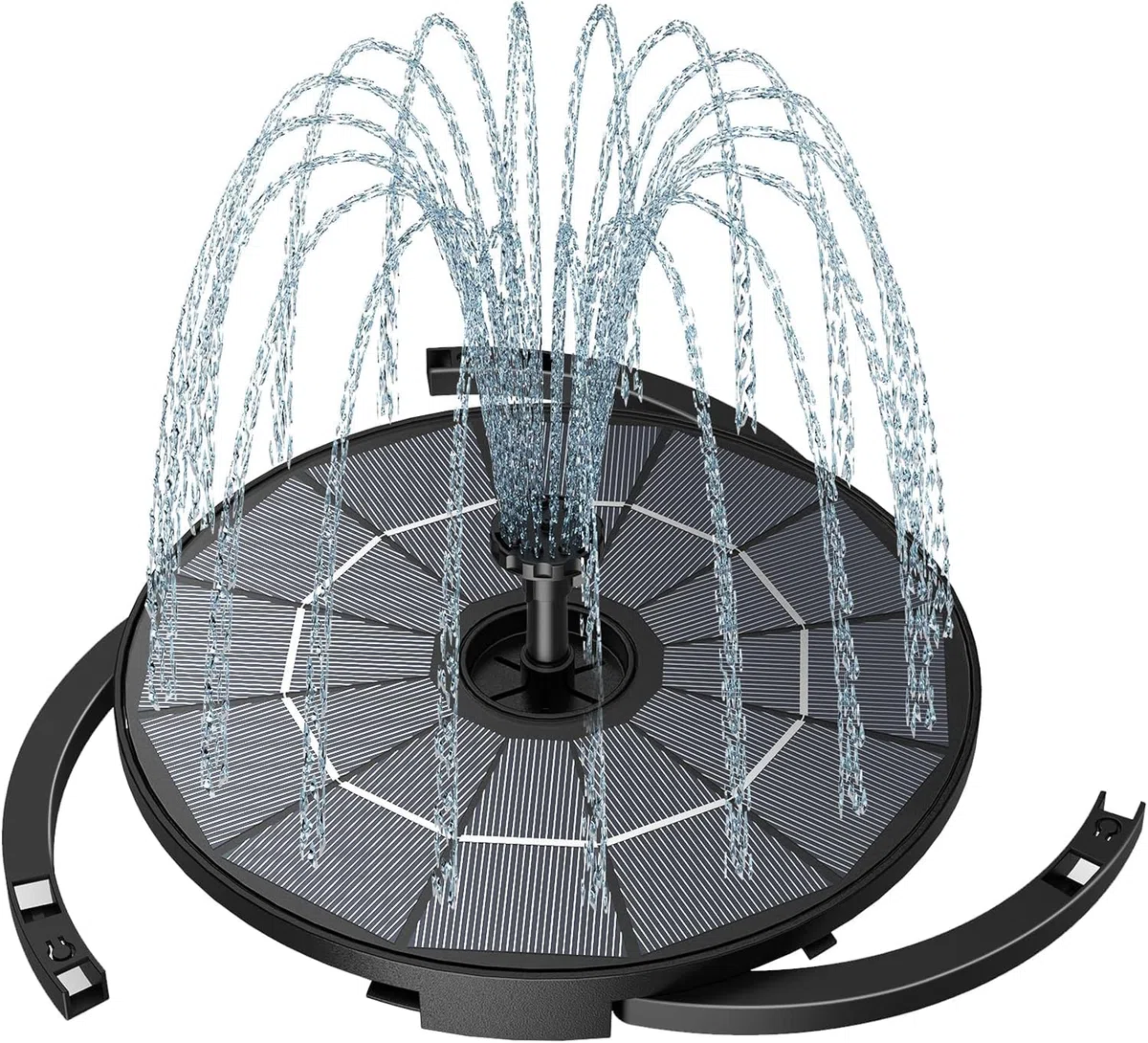 AISITIN Fontana Solare da Giardino Esterno 2,8W Fai da Te con Pannello Rimovibile e Supporto Fisso Pompa ad Energia Solare con 8 Effetti e Prolunga da 3 metri Ideale per Giardino,Stagno,Vasca Uccelli