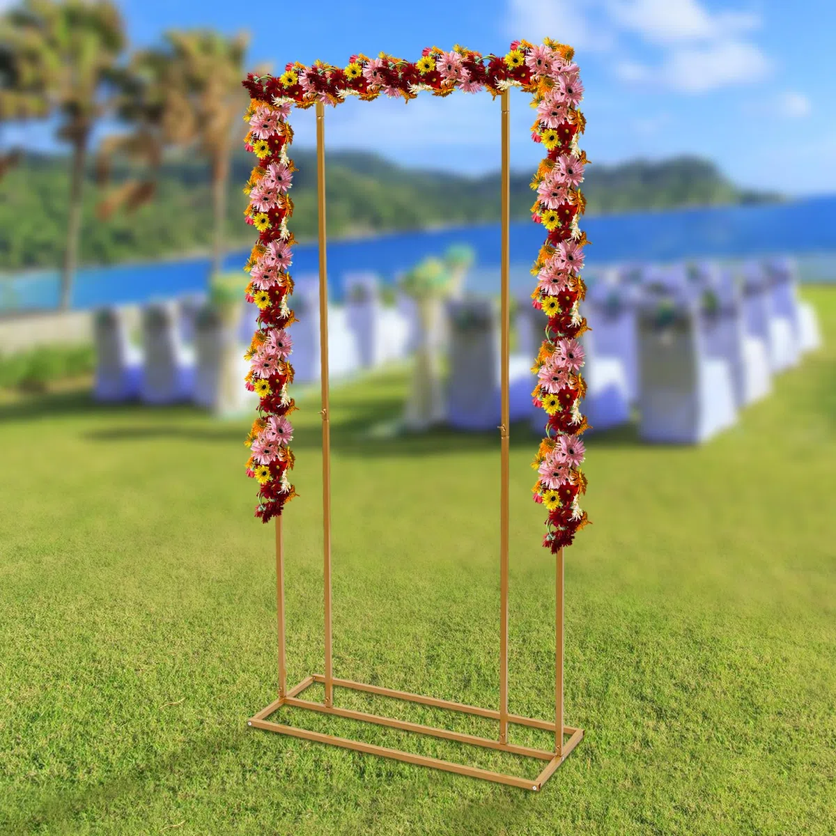 Supporto per sfondo fotografico, arco per matrimonio, metallo, stand per foto, festa, base stabile, fai da te, palloni ghirlande, laurea compleanno, giardino evento, installazione semplice, cornice