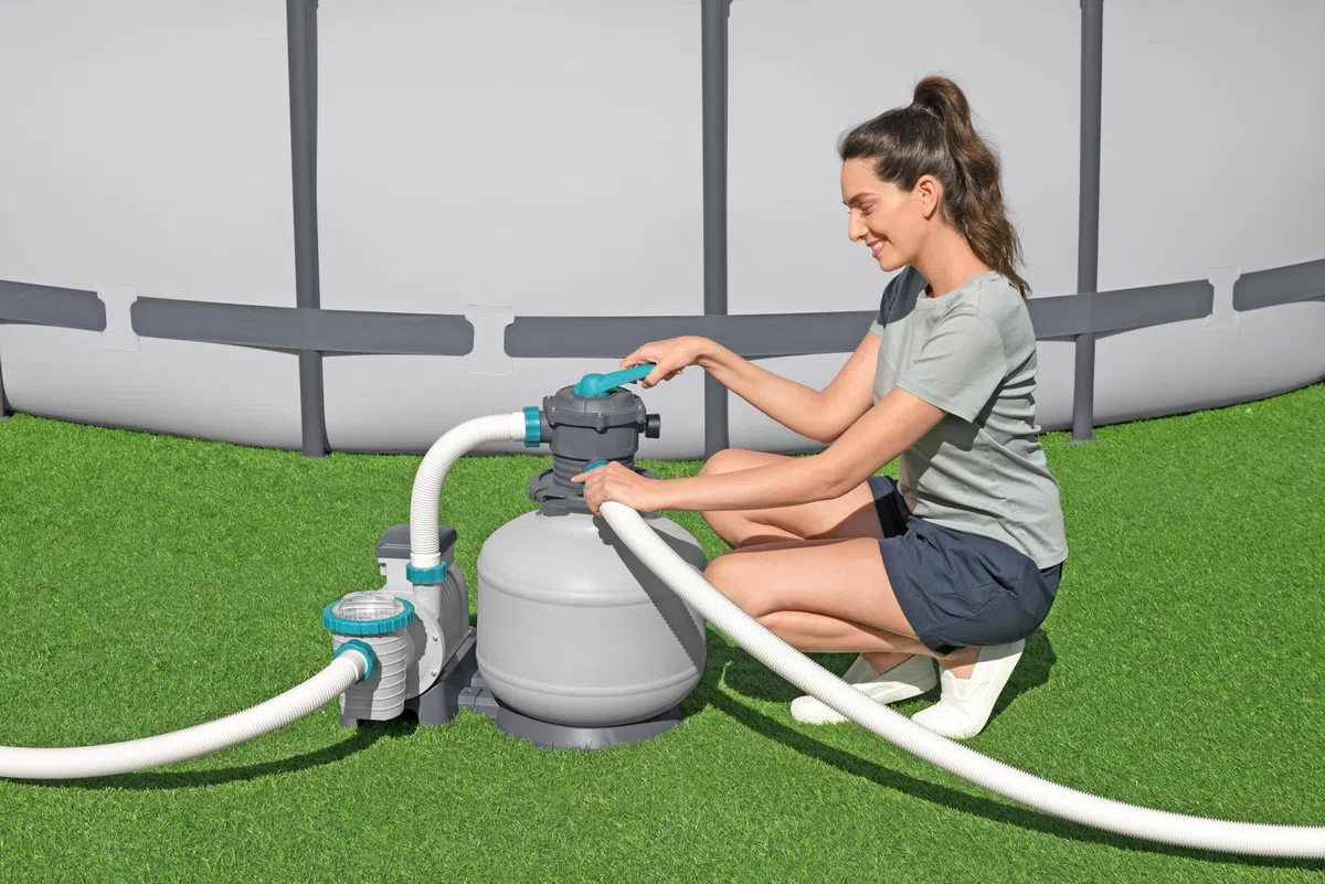 Bestway 58486-7 Pompa di filtraggio a Sabbia per Piscina da 11.355 l/h