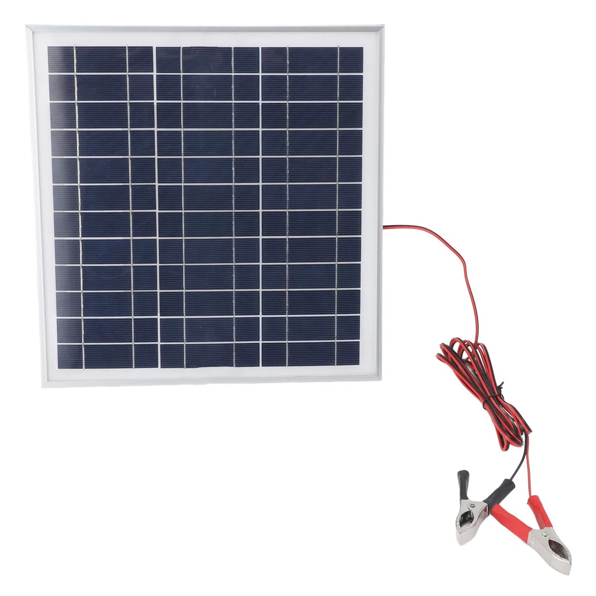Pannello solare portatile Sunicon da 50 W, pannello solare in silicio monocristallino con telaio in alluminio con cavo da 9,8 piedi DC 18 V Clip per batteria rosse e nere per,