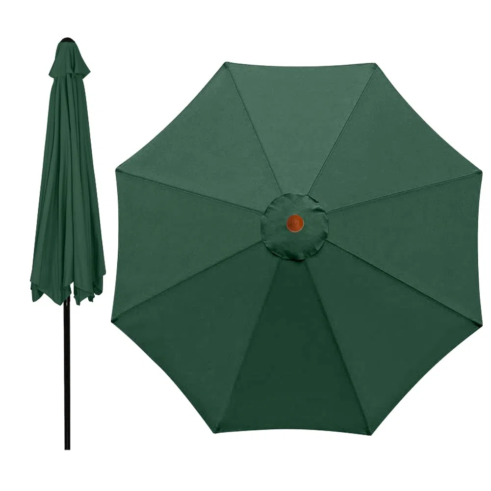 Copertura di ricambio per ombrellone, 300 cm, 8 costole, impermeabile, protezione UV, copertura per ombrellone, per il mercato esterno, per il tavolo, baldacchino, in tessuto di ricambio, senza