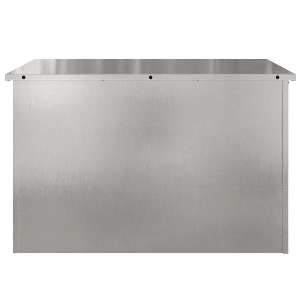 Scatola di Stoccaggio Esterno Argento 80 x 50,5 x 50 cm Acciaio,Casa e Giardino,Immagazzinamento e organizzazione,Contenitori per Oggetti Domestici,15.6kg-874571