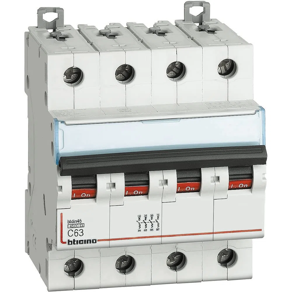 BTicino FA84C63 Interruttore Magnetotermico Modulare BTDIN45 4P 63A Curva C