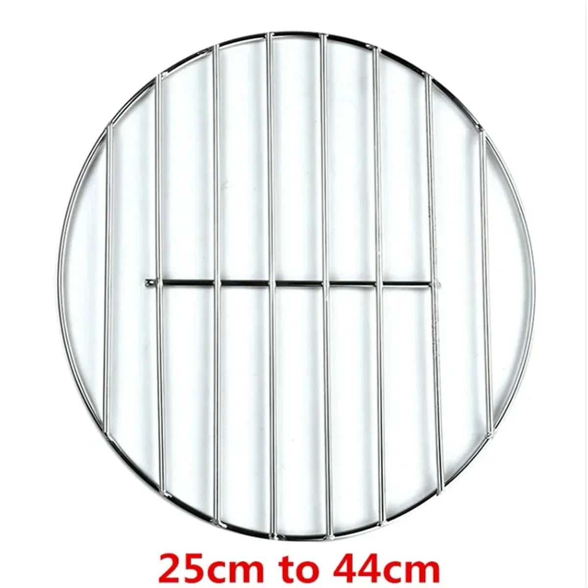 Rete a rete per barbecue in acciaio inox, griglia rotonda per arrostire pancetta e verdure, accessorio da cucina versatile, varie dimensioni (43,5 cm)