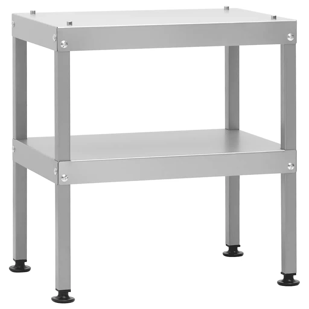Generico Forno Affumicatore BBQ con Tavolino in Acciaio Zincato,Argento,18.56kg,3187616
