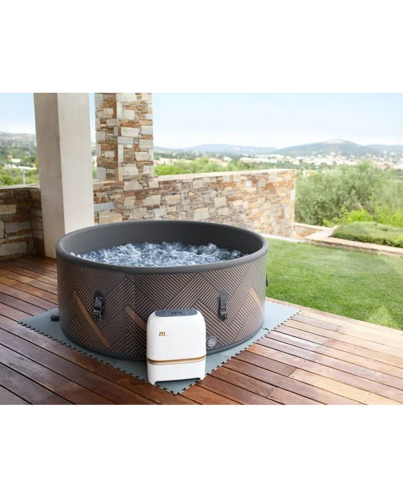 Mitepek Spa Uldea Piscina Gonfiabile Idromassaggio Rotonda da Esterno/Interno, 173cm, 5 Posti, 930L, 138 Getti, PVC