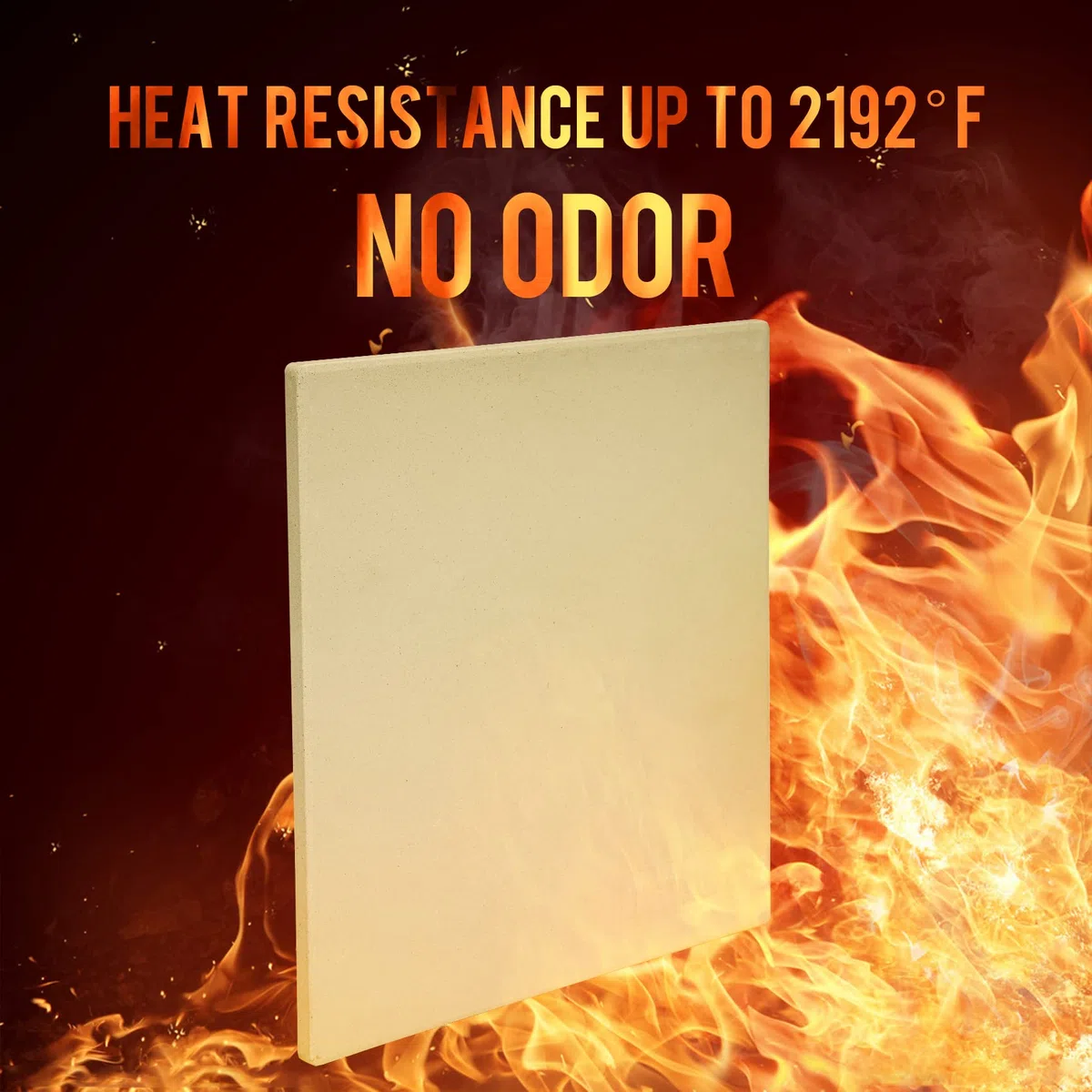Mimiuo Pietra refrattaria per Cottura Pizza, Cordierite Rettangolare per Pizza o Pane（33 * 33CM）, per Ooni Forno