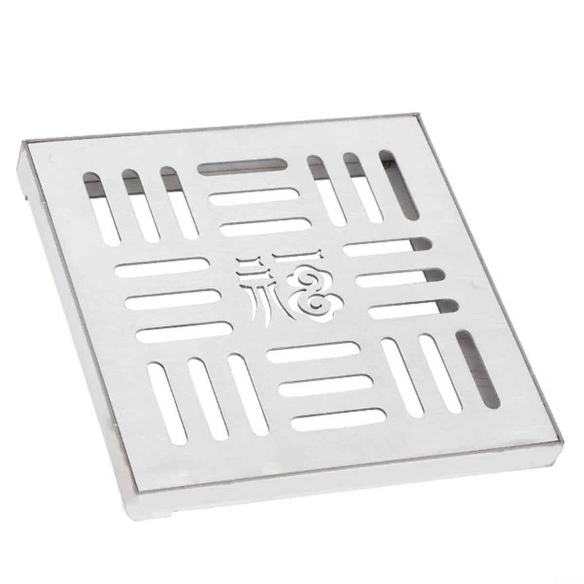 Griglia di scarico quadrata per esterni, griglia di scarico per esterni, copertura per canali di drenaggio per acqua piovana per patio, prato, giardino (150 x 150 x 20 x 2 mm)