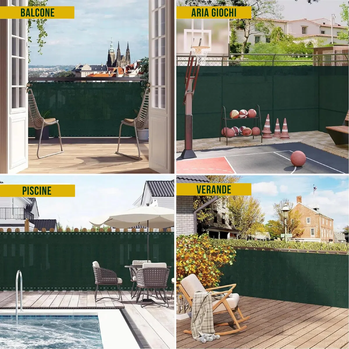 ROM PLASTICA Telo Ombreggiante Oscurante Giardino, 80% Di Protezione, 100% ITALIANO,Rete Ombreggiante 1x25 metri, Frangivento Recinzione,Teli Ombreggianti Da Esterno,Telo Parasole Per Esterni