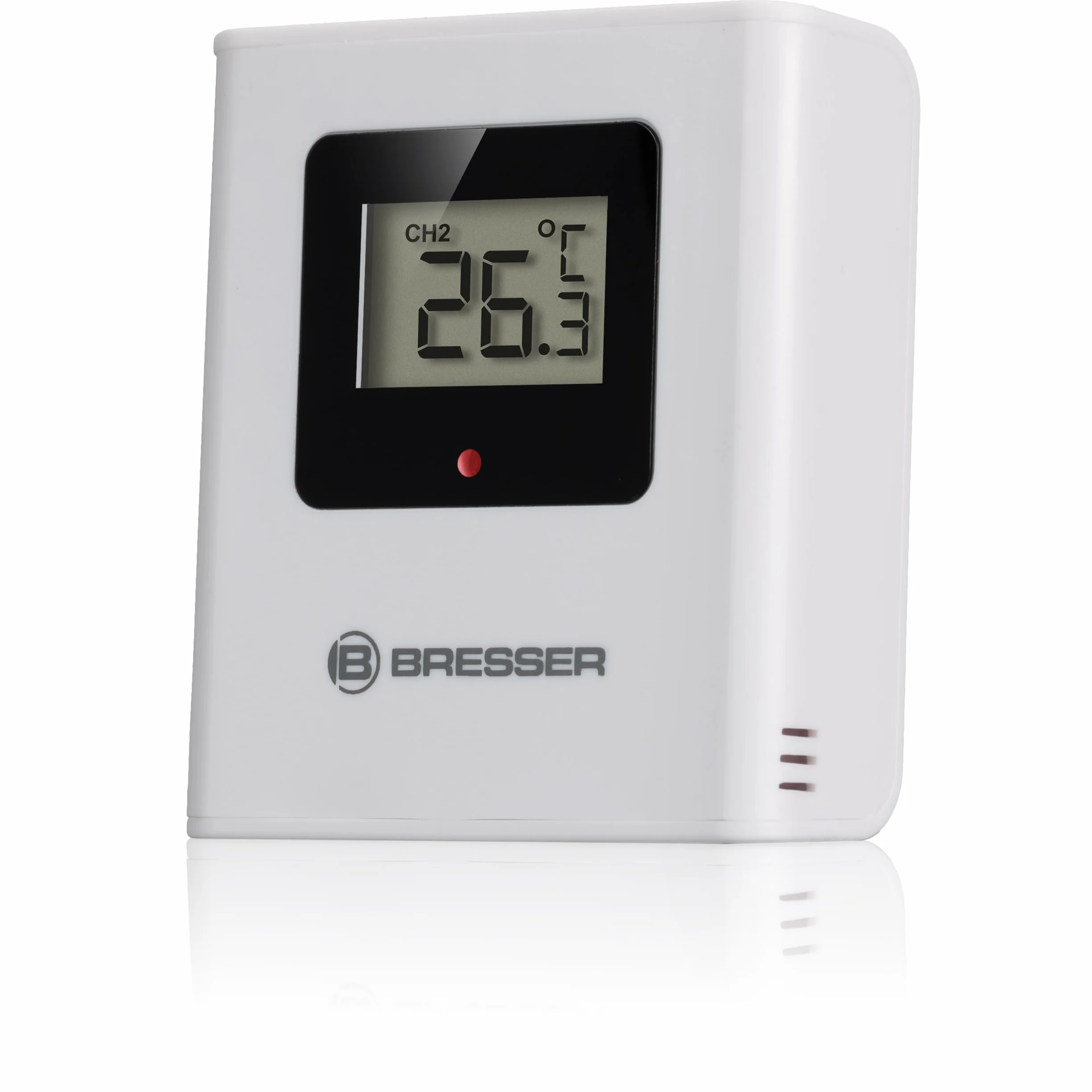 Bresser Stazione meteo radio con sensore esterno Meteo Temp W, termometro interno ed esterno, previsioni meteo, allarme antigelo, orologio radio DCF, ampio display digitale