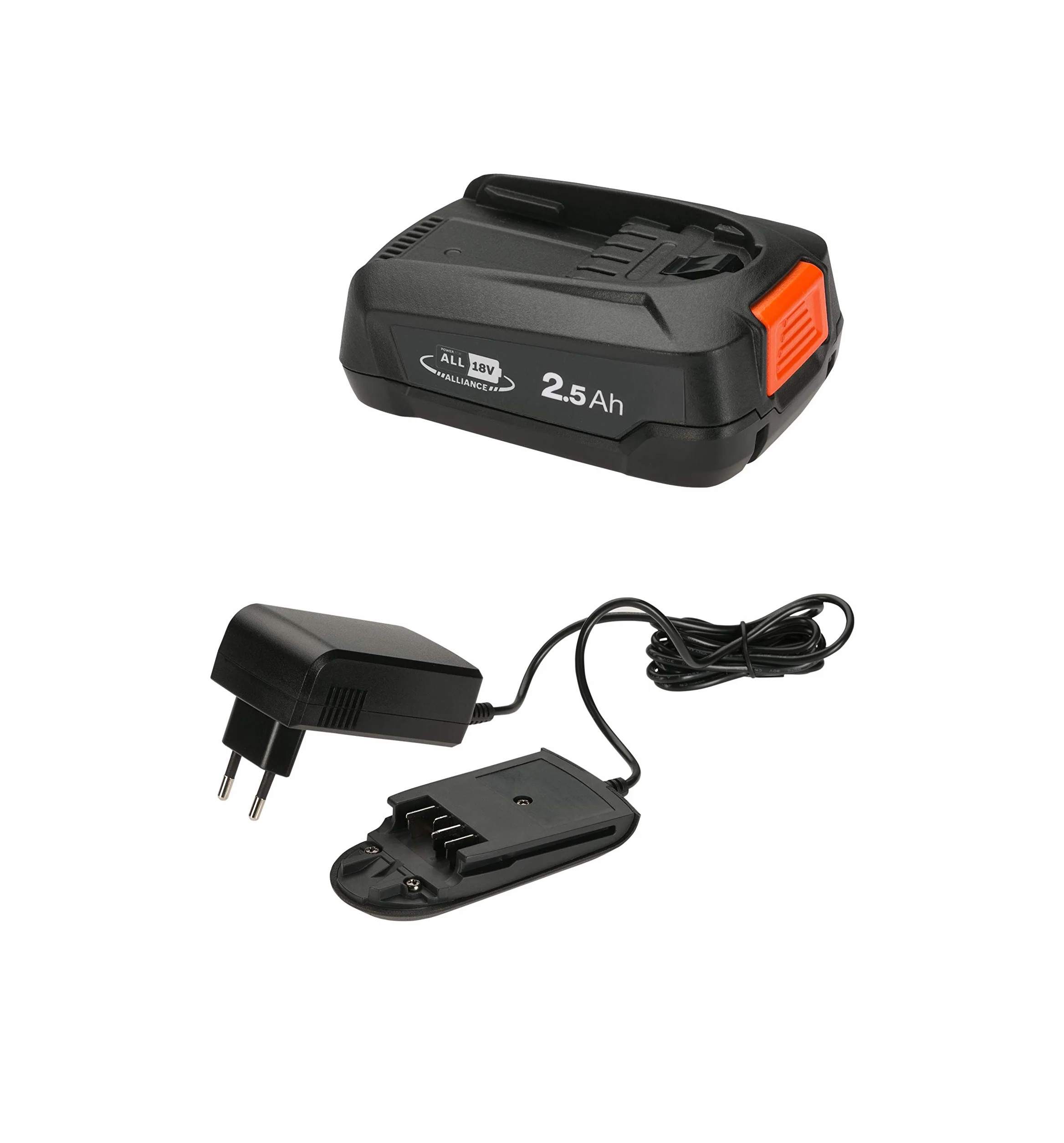 GARDENA Starter Kit P4A: set batteria per tutti gli attrezzi da giardino GARDENA con batteria agli ioni di litio, 1x PBA 18V/45 2,5 Ah, AL 1810 CV, classe energetica A (14910-20)